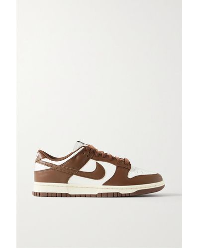 Nike Dunk Low Perforated Leather Low-top Sneakers - Brown