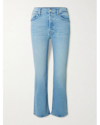 Mother + Net Sustain The Tripper Flood High-rise Flared Jeans - Blue