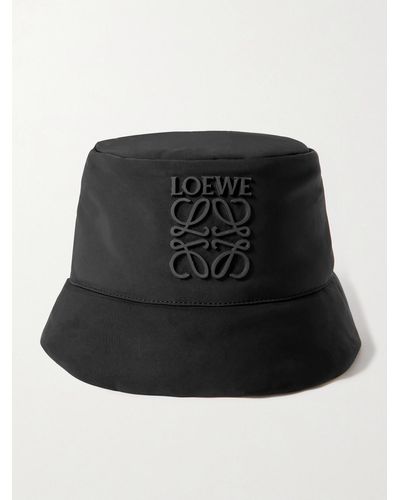 Loewe Appliquéd Padded Shell Bucket Hat - Black