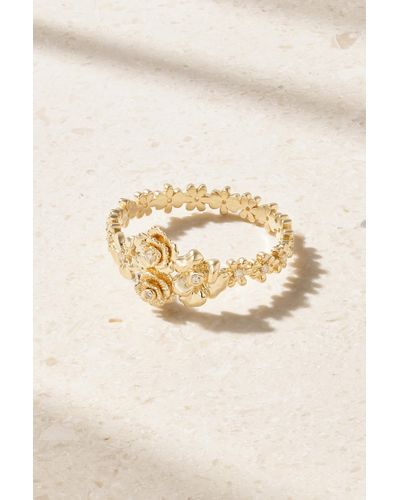 Sydney Evan Flower Cluster 14-karat Gold Diamond Ring - Natural
