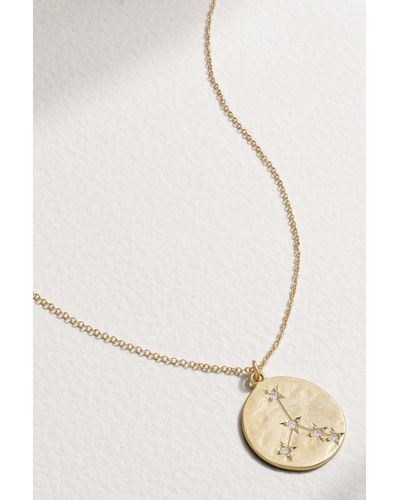 Brooke Gregson Zodiac Cancer 14-karat Gold Diamond Necklace - Metallic