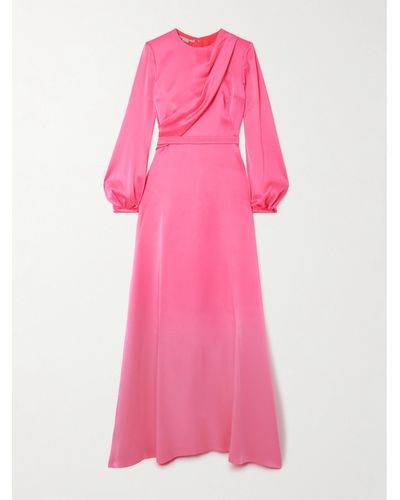 Stella McCartney Draped Duchesse-satin Gown - Pink