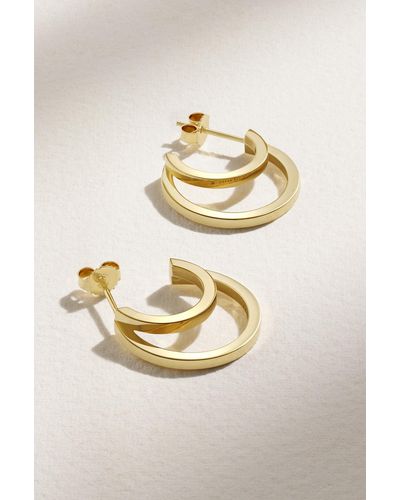 Jennifer Meyer Mini Double 18-karat Gold Hoop Earrings - Metallic