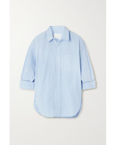 Citizens of Humanity Kayla Striped Cotton-poplin Shirt - Blue