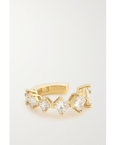 Diane Kordas 18-karat Gold Diamond Ear Cuff - Metallic
