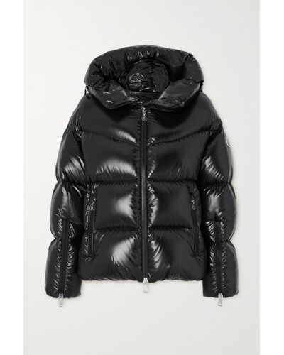Moncler Huppe Appliquéd Quilted Padded Hooded Shell Down Jacket - Black