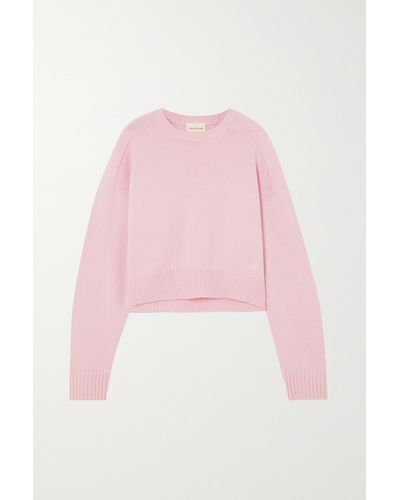 Loulou Studio Bruzzi Verkürzter Oversized-pullover Aus Einer Woll-kaschmirmischung - Pink