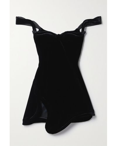 Embossed minidress in black - Mugler