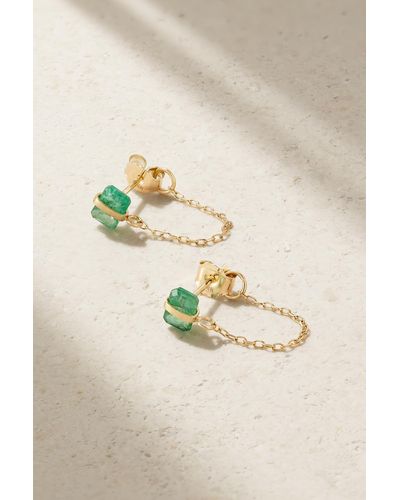 melissa joy manning Gold 14 karat Recycled Gold Emerald Earrings