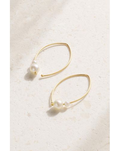 Mizuki Boucles D'oreilles En Or 14 Carats (585/1000) Et Perles Small - Métallisé