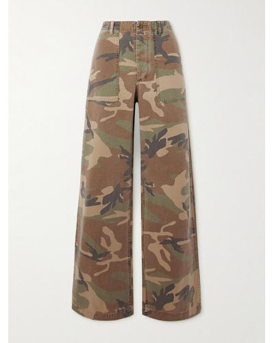 R13 Camouflage-print Cotton-twill Pants - Natural