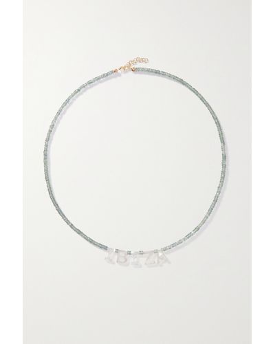 Roxanne First Ibiza Gold, Sapphire And Mother-of-pearl Necklace - White