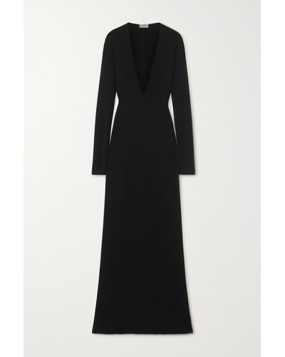 Saint Laurent Wool Gown - Black