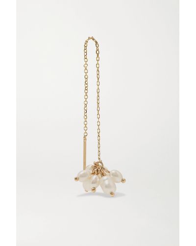 Wwake + Net Sustain Cloudburst Gold Pearl Earring - Natural