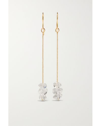 Melissa Joy Manning 14-karat Recycled Gold Herkimer Diamond Earrings - White