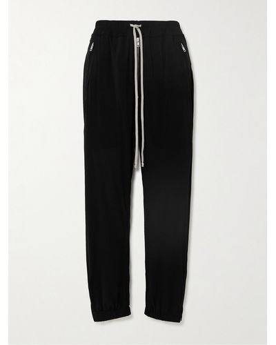 Rick Owens Stretch-jersey Track Trousers - Black