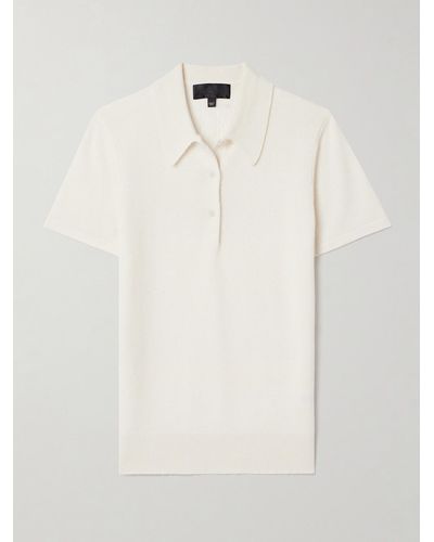 Nili Lotan Milos Cashmere Polo Shirt - White