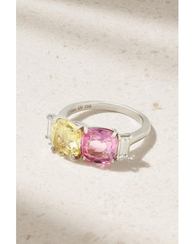 Bayco 18-karat Gold And Platinum, Sapphire And Diamond Ring - Pink