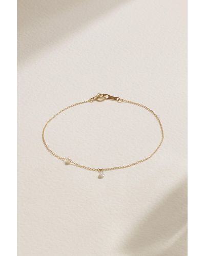 Mizuki Sea Of Beauty 14-karat Gold, Pearl And Diamond Bracelet - Natural