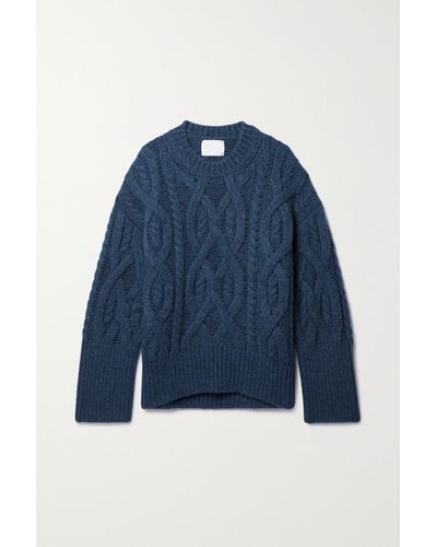 Citizens of Humanity Zola Cable-knit Wool-blend Sweater - Blue