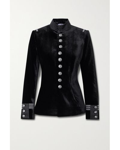 Ralph Lauren Collection Wilmington Embellished Stretch-wool Cady Jacket - Black