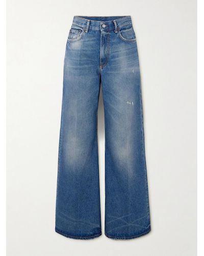 Acne Studios High-rise Wide-leg Organic Jeans - Blue