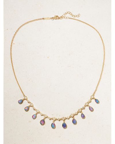Jacquie Aiche Shaker 14-karat Gold, Diamond And Opal Necklace - Natural