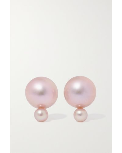 Mizuki Ohrringe Aus 14 Karat Gold Mit Perlen - Pink