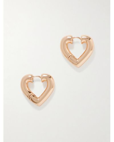 Roxanne Assoulin The Heart Gold-tone Hoop Earrings - White