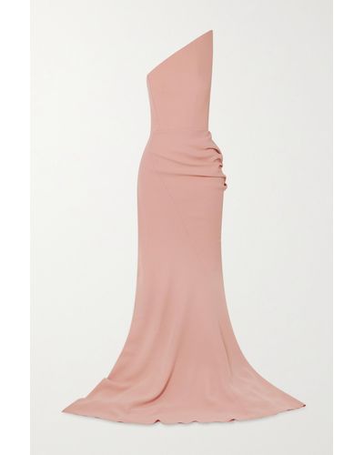 Maticevski Dare Strapless Gathered Crepe Gown - Pink