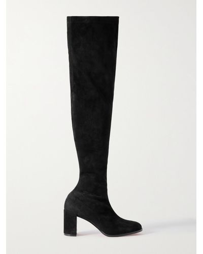 Christian Louboutin Stretchadoxa Suede Over-the-knee Boots 70 - Black