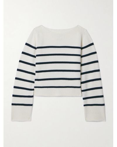 La Ligne Breton Striped Cashmere Sweater - Natural
