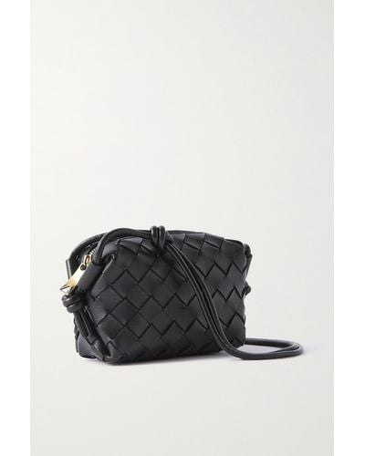 Bottega Veneta Loop Candy Intrecciato Leather Shoulder Bag - Black