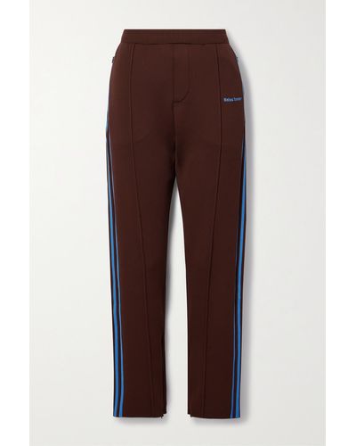 adidas Originals + Wales Bonner Embroidered Recycled Stretch-piqué Pants - Brown