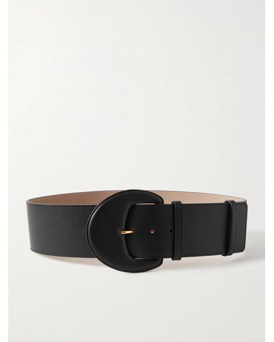 Carolina Herrera Demi Lune Leather Waist Belt - Black