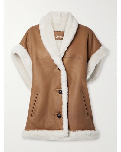 Isabel Marant Medilia Shearling Vest - Brown