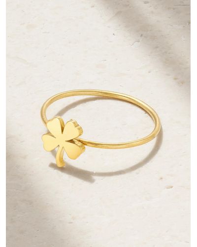 Jennifer Meyer Mini Clover Ring Aus 18 Karat Gold - Mettallic
