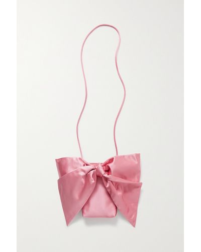 Loeffler Randall Violet Bow-embellished Satin Shoulder Bag - Pink