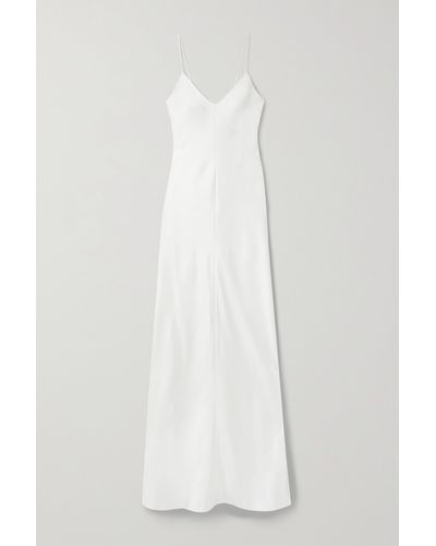 The Row Guinever Silk-satin Maxi Dress - White