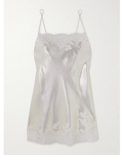 Carine Gilson Soft Triangle lace-embroidered Silk Bra - Farfetch