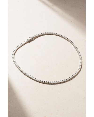 SHAY 18-karat White Gold Diamond Tennis Necklace - Natural