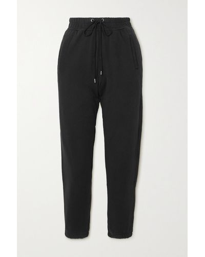 James Perse Supima Cotton-terry Track Trousers - Black