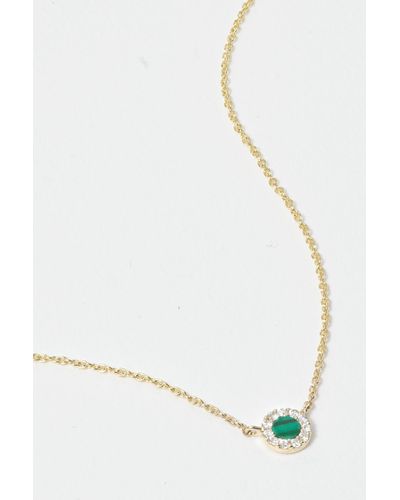 Diane Kordas Evil Eye 18-karat Gold, Malachite And Diamond Necklace - White