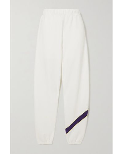 Tory Sport Cotton-jersey Joggers - White