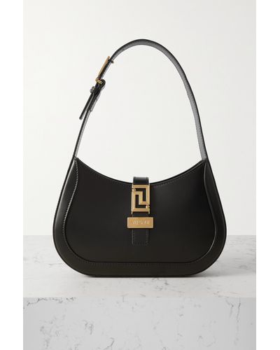 Versace Small Leather Shoulder Bag - Black