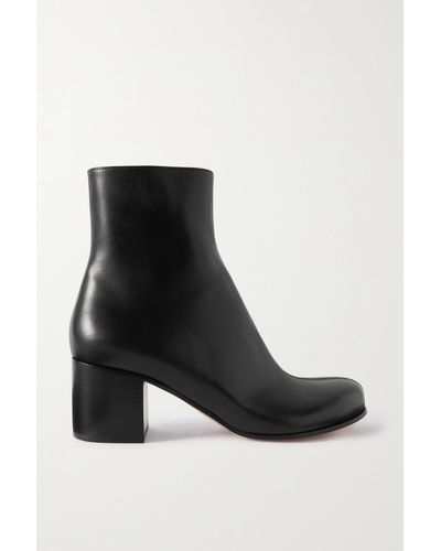 Loewe Terra Leather Ankle Boots - Black