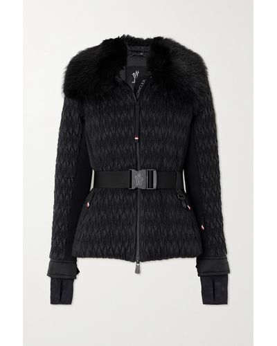 3 MONCLER GRENOBLE Plantrey Faux Fur-trimmed Ski Jacket - Black