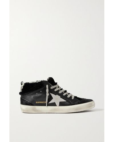 Golden Goose Ball Star Sneakers In Silver Suede And Leather in White | Lyst