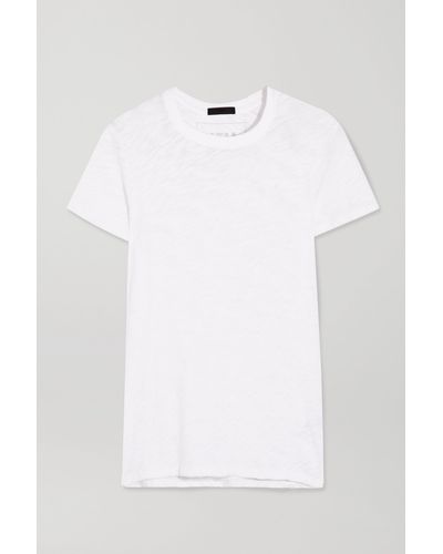 ATM Schoolboy Slub Cotton-jersey T-shirt - White