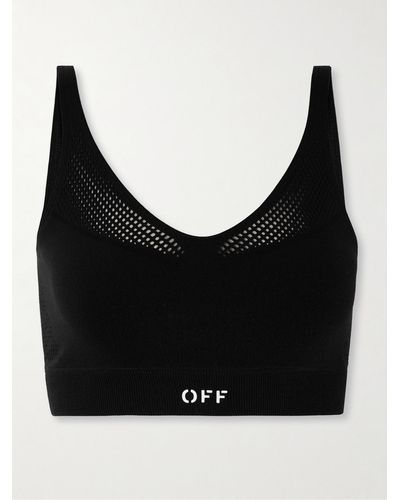 Off-White c/o Virgil Abloh Brassière De Sport En Tissu Stretch À Perforations - Noir